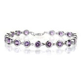 14k white gold amethyst gemstone bracelet